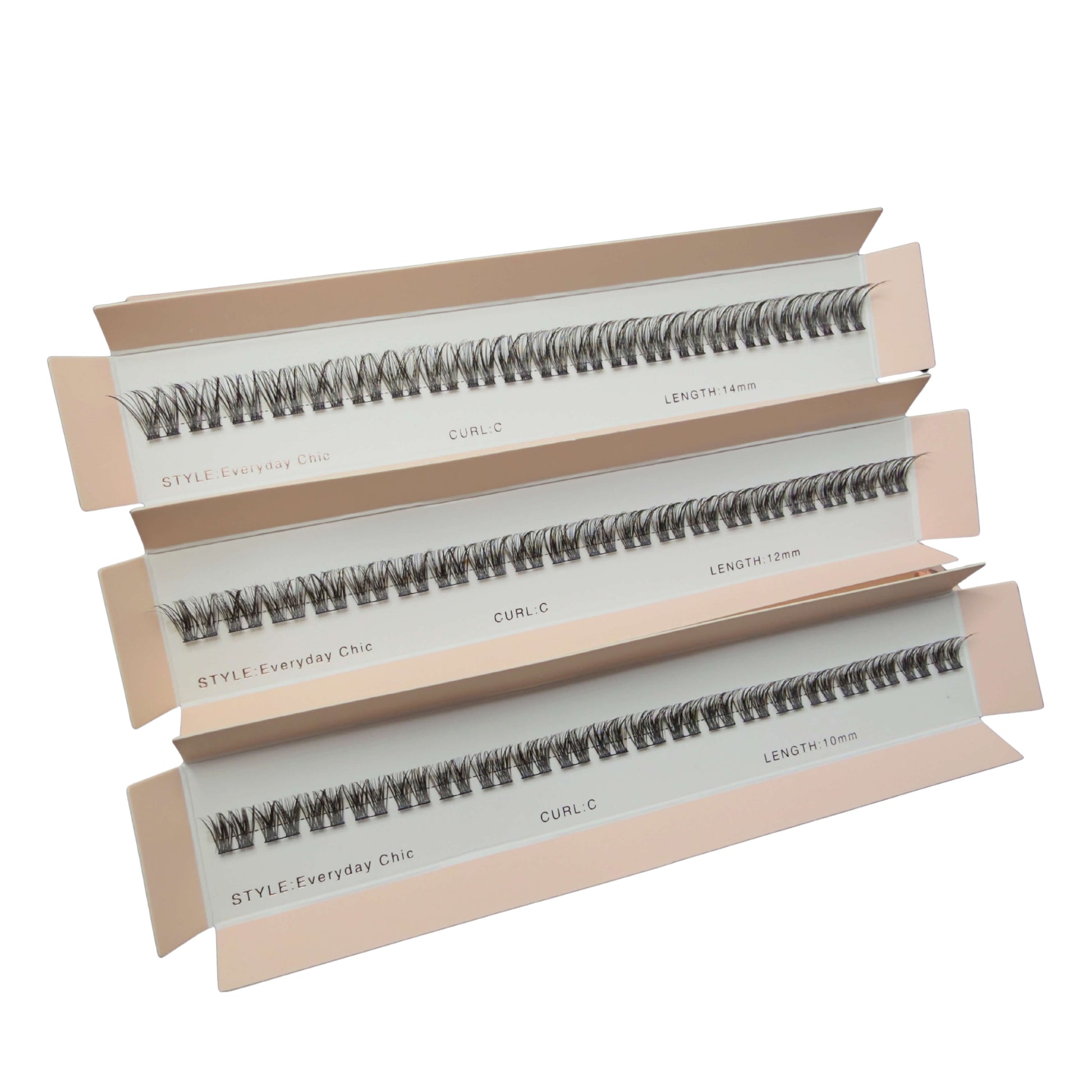 Set of false eyelashes in packaging on a white background