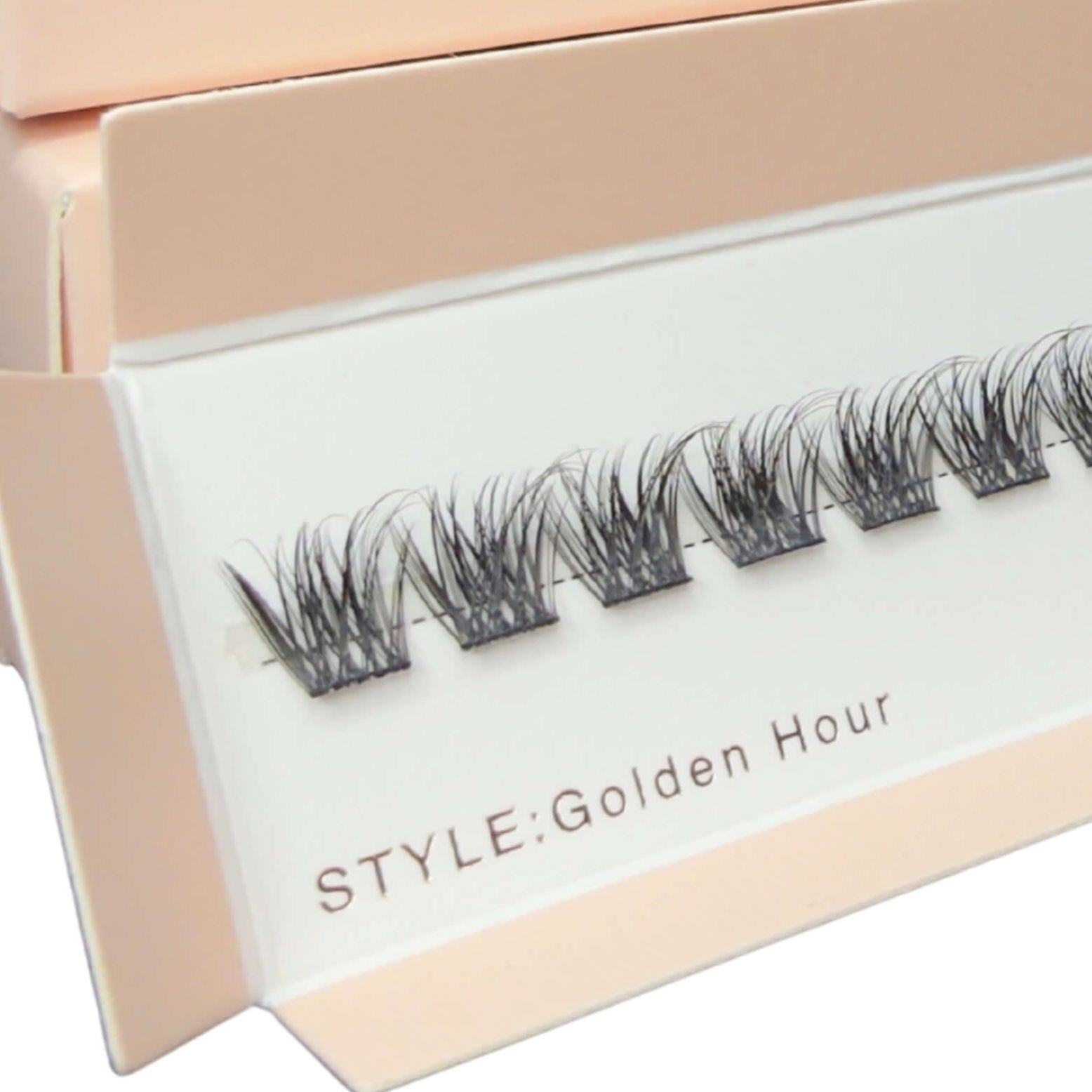 Eyelash extensions in a pink box with 'Dream Lash UK' branding on a white background