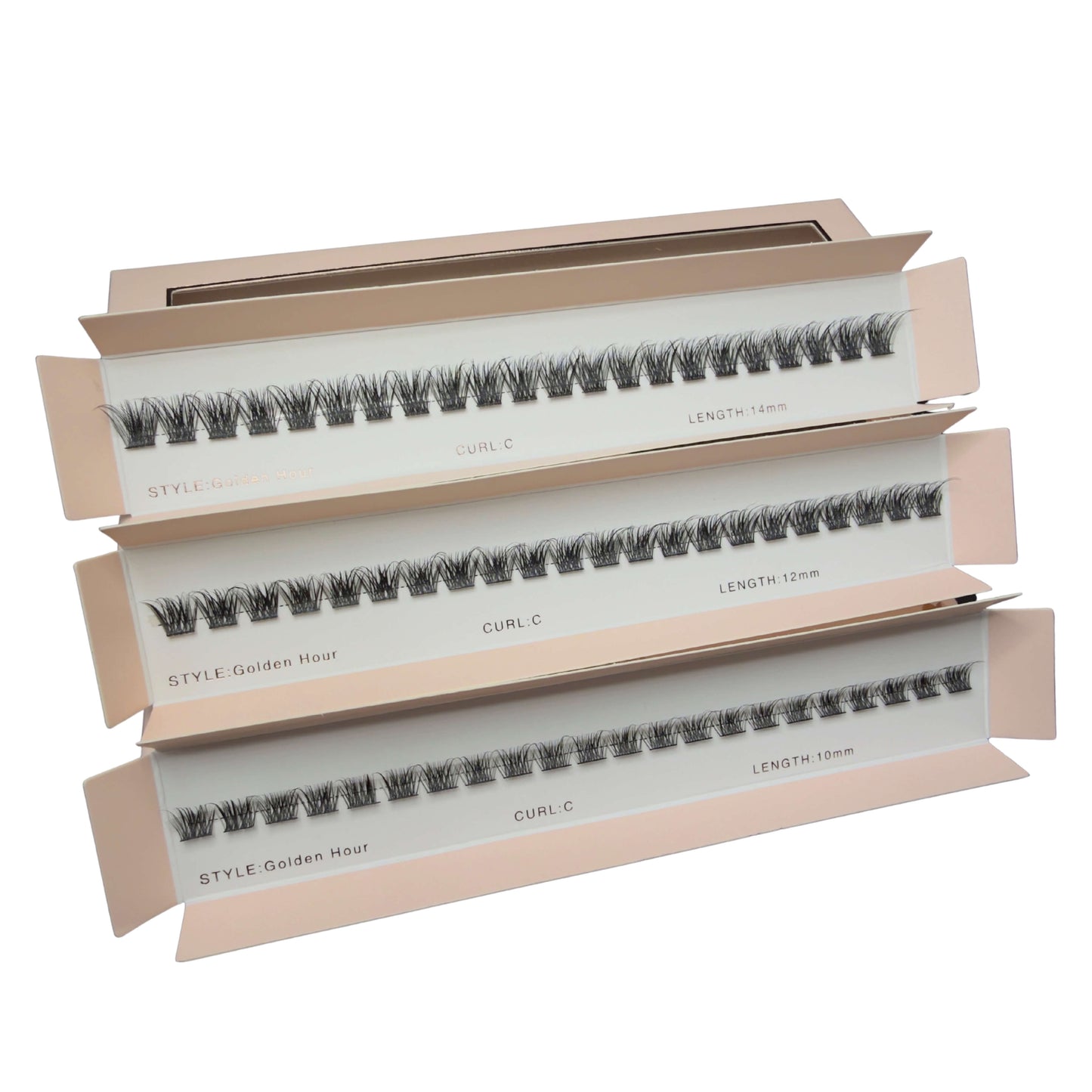 Golden Hour Single Length Lash Clusters 14mm