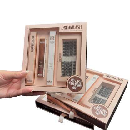 Eyelash Extension starter kit, rose pink on white background